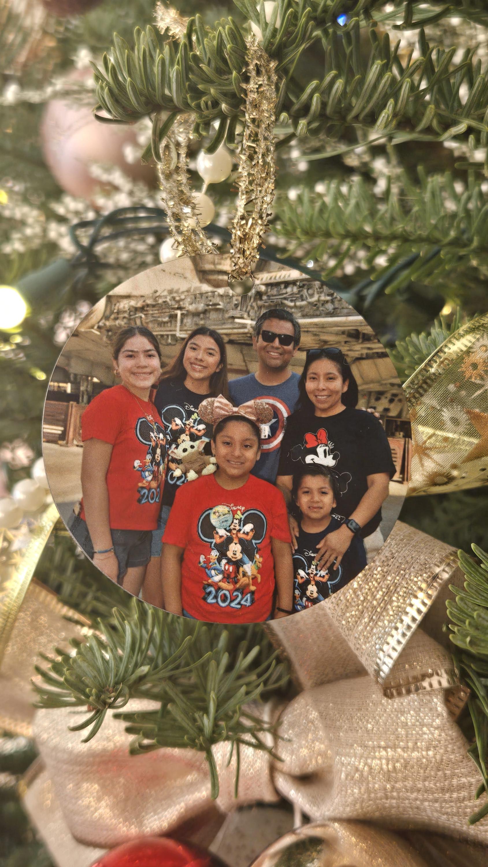 Lightweight Personalized Photo Christmas Tree Ornament Keepsake Gift Stocking Stuffer Navidad Regalos