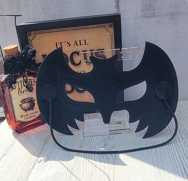 Red Bat Shimmery Felt Halloween Costume Party Kids Carnival Dress Up Mask