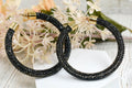 2.5" Ladies Bohemian Black Rhinestone Sparkle Wrap Pave Open Hoop Earrings Stone Accent Women Party Night Out
