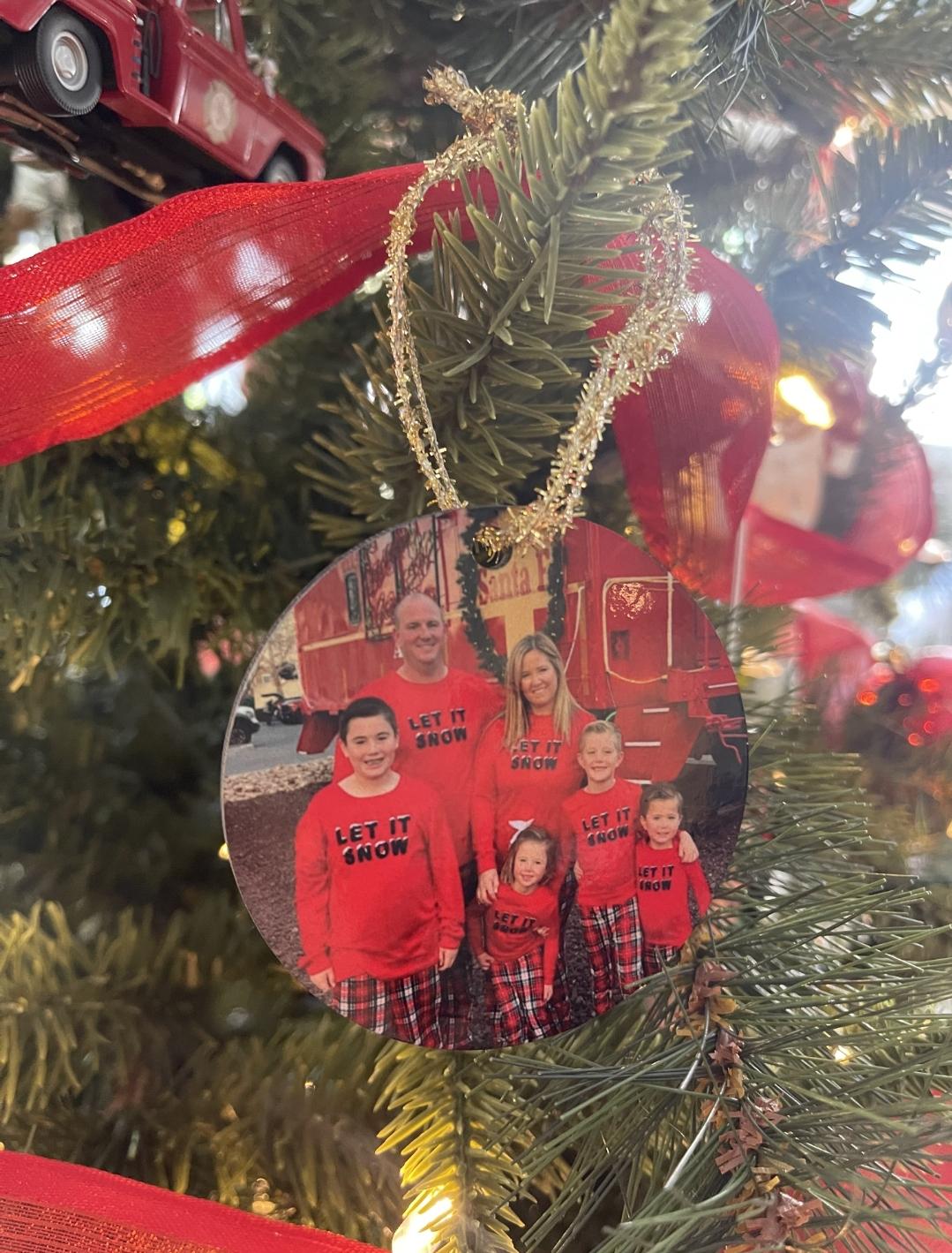 Lightweight Personalized Photo Christmas Tree Ornament Keepsake Gift Stocking Stuffer Navidad Regalos